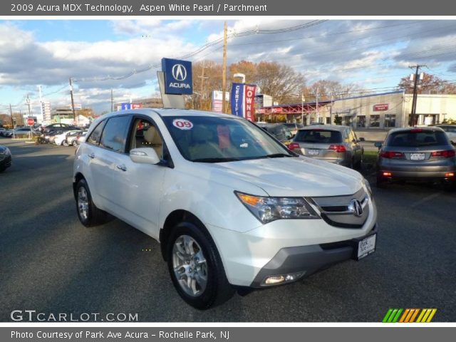 2009 Acura MDX Technology in Aspen White Pearl