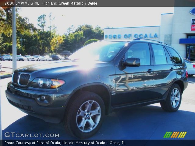 2006 BMW X5 3.0i in Highland Green Metallic