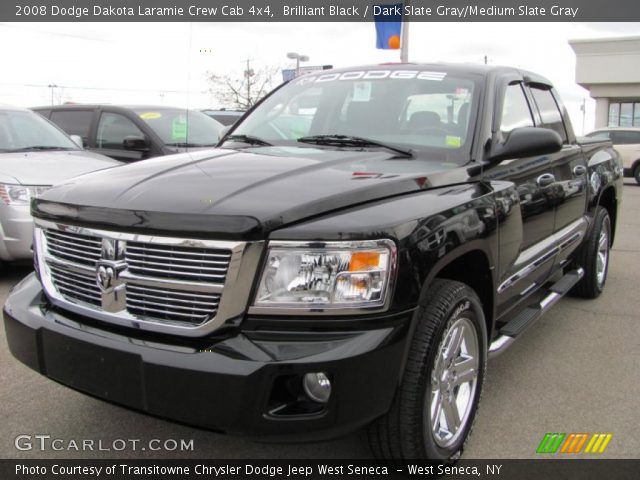 2008 Dodge Dakota Laramie Crew Cab 4x4 in Brilliant Black