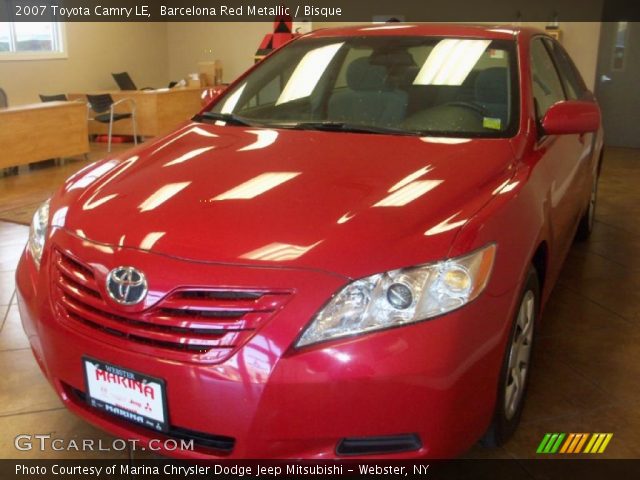 2007 Toyota Camry LE in Barcelona Red Metallic