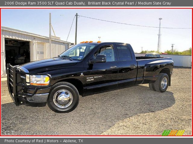 2006 Dodge Ram 3500 SLT Quad Cab Dually in Brilliant Black Crystal Pearl