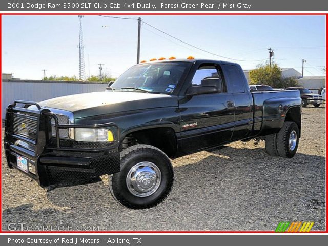 2001 Dodge Ram 3500 SLT Club Cab 4x4 Dually in Forest Green Pearl