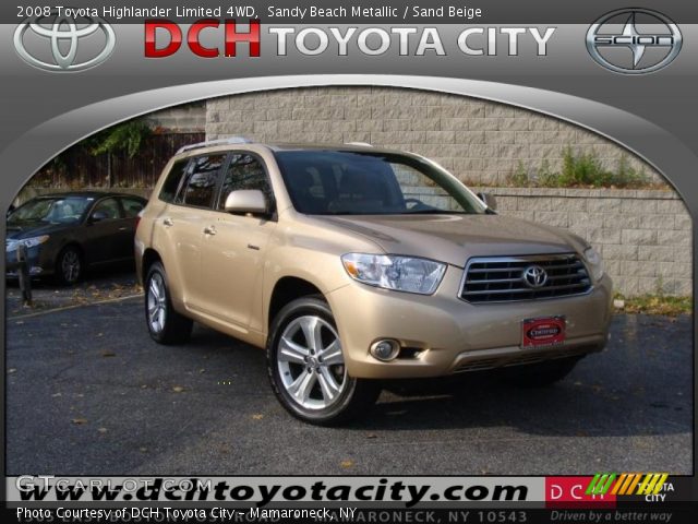 2008 Toyota Highlander Limited 4WD in Sandy Beach Metallic