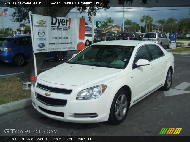 2008 Chevrolet Malibu LT Sedan in White