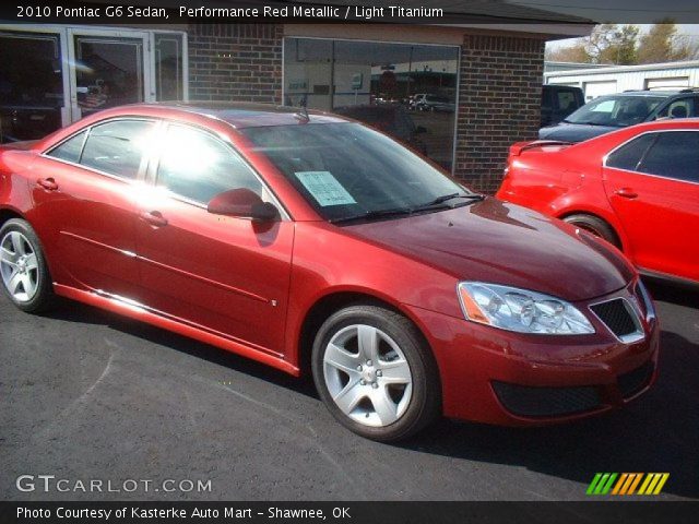 2010 Pontiac G6 Sedan in Performance Red Metallic