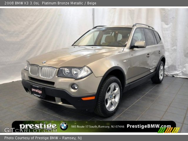 2008 BMW X3 3.0si in Platinum Bronze Metallic