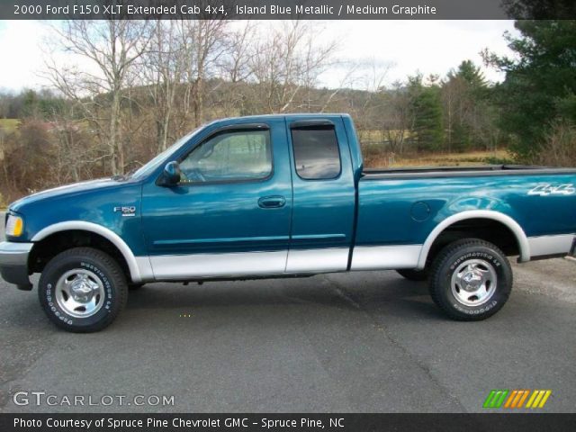 2000 Ford F150 XLT Extended Cab 4x4 in Island Blue Metallic