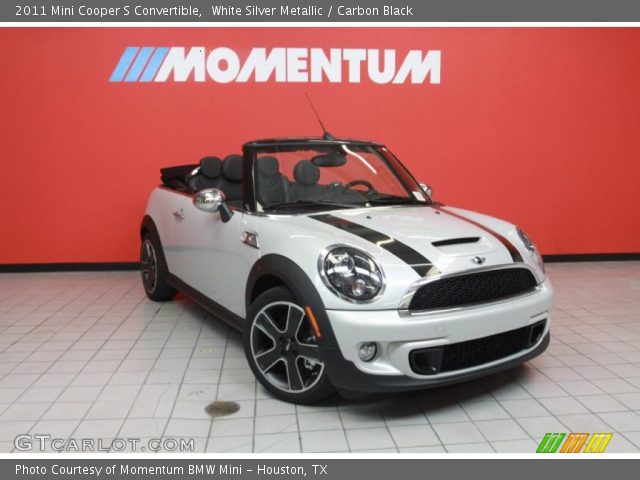 2011 Mini Cooper S Convertible in White Silver Metallic