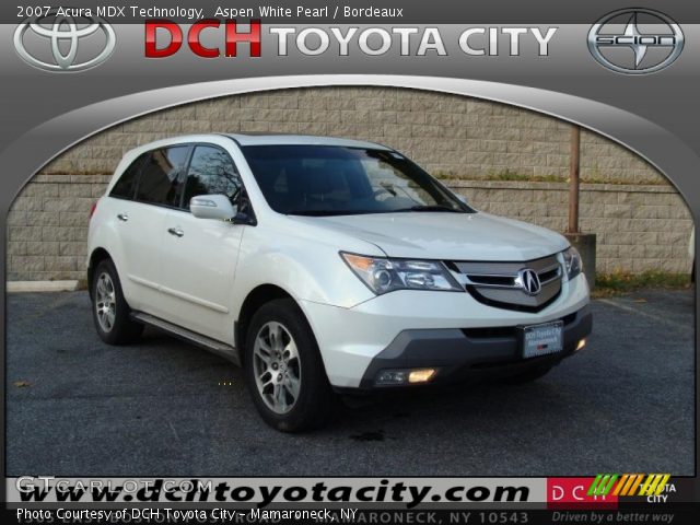 2007 Acura MDX Technology in Aspen White Pearl