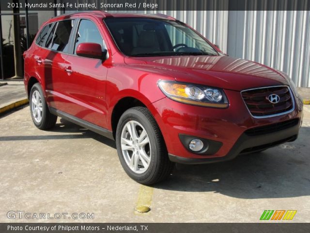 2011 Hyundai Santa Fe Limited in Sonoran Red