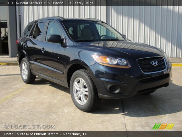 2011 Hyundai Santa Fe GLS in Pacific Blue Pearl