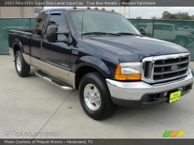 2001 Ford F250 Super Duty Lariat SuperCab in True Blue Metallic