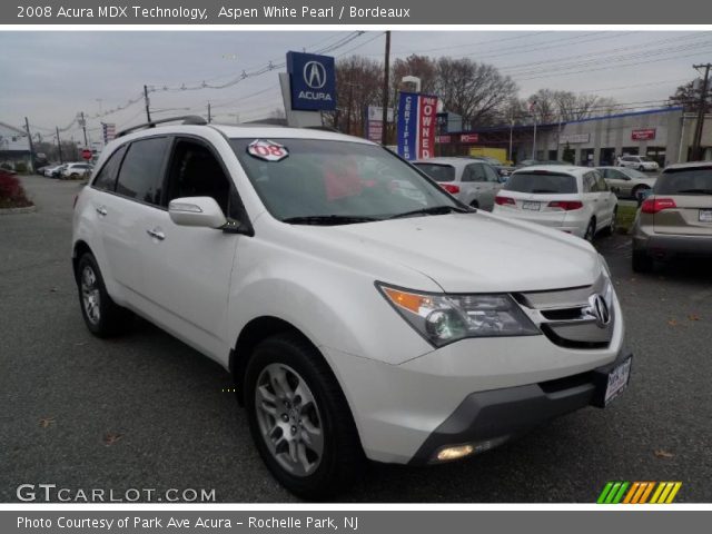 2008 Acura MDX Technology in Aspen White Pearl