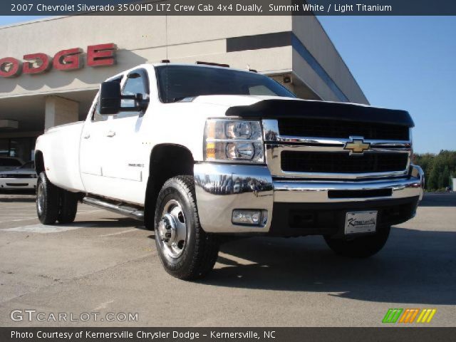 2007 Chevrolet Silverado 3500HD LTZ Crew Cab 4x4 Dually in Summit White