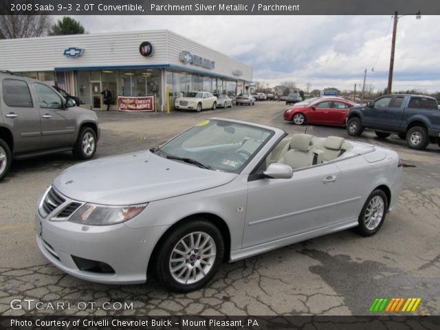 2008 Saab 9-3 2.0T Convertible in Parchment Silver Metallic