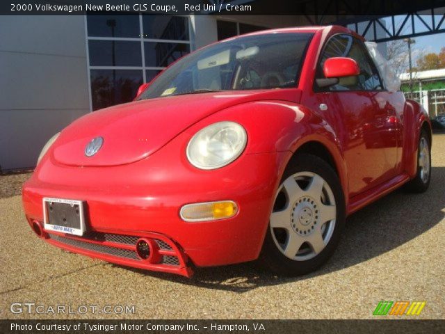 2000 Volkswagen New Beetle GLS Coupe in Red Uni