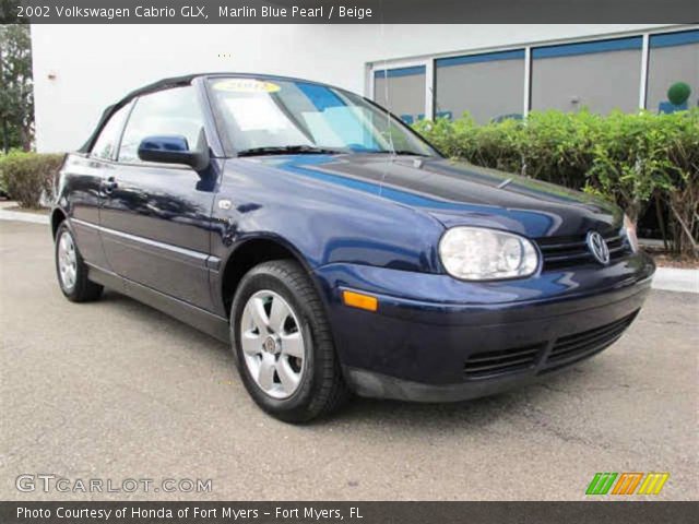 2002 Volkswagen Cabrio GLX in Marlin Blue Pearl