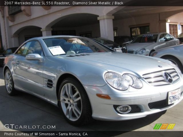 2007 Mercedes-Benz SL 550 Roadster in Diamond Silver Metallic