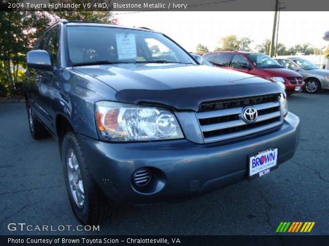 2004 Toyota Highlander V6 4WD in Bluestone Metallic