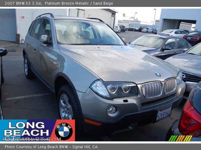 2007 BMW X3 3.0si in Platinum Bronze Metallic