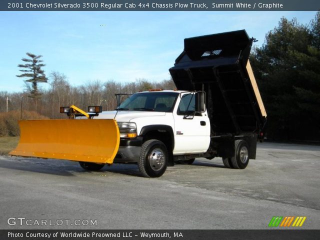 2001 Chevrolet Silverado 3500 Regular Cab 4x4 Chassis Plow Truck in Summit White