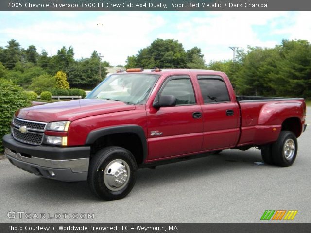 2005 Chevrolet Silverado 3500 LT Crew Cab 4x4 Dually in Sport Red Metallic