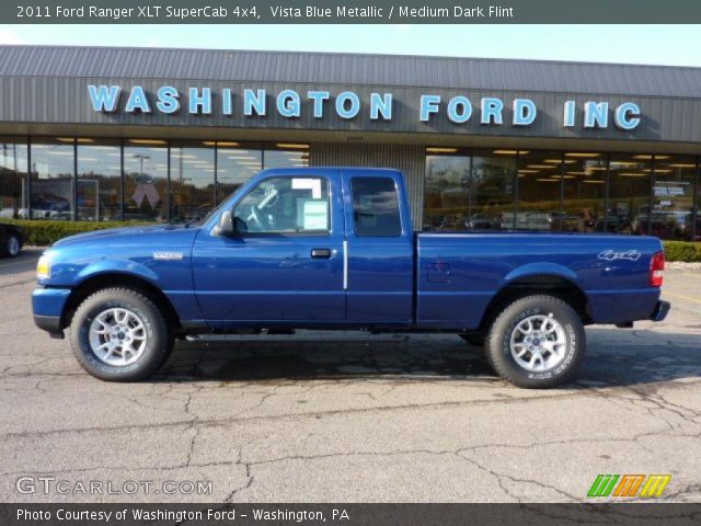 2011 Ford Ranger XLT SuperCab 4x4 in Vista Blue Metallic