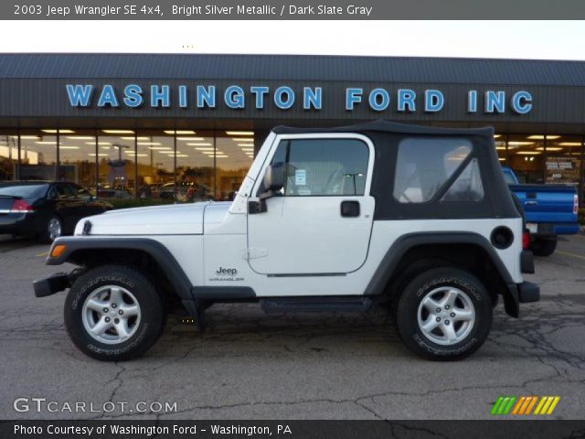 2003 Jeep Wrangler SE 4x4 in Bright Silver Metallic