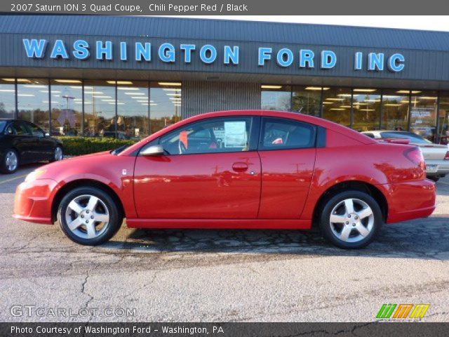 2007 Saturn ION 3 Quad Coupe in Chili Pepper Red