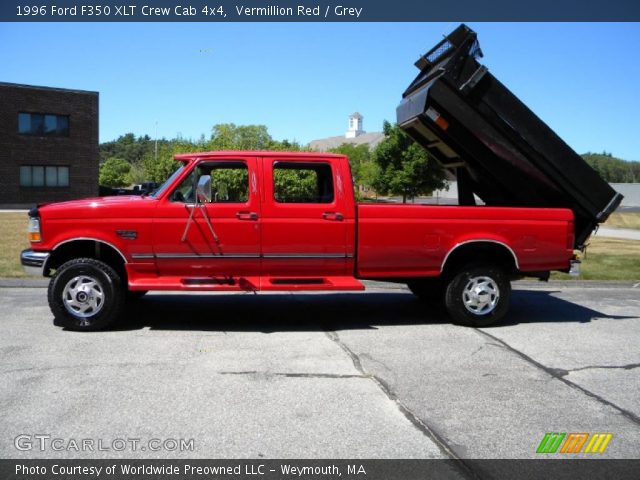 1996 Ford F350 XLT Crew Cab 4x4 in Vermillion Red