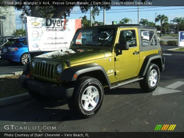 2008 Jeep Wrangler X 4x4 in Rescue Green Metallic
