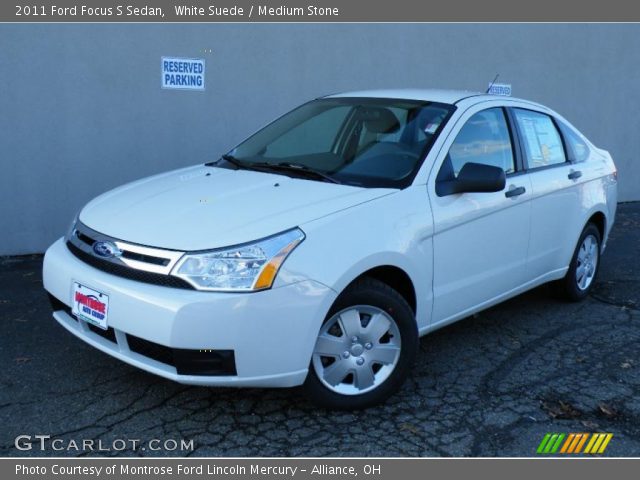 2011 Ford Focus S Sedan in White Suede