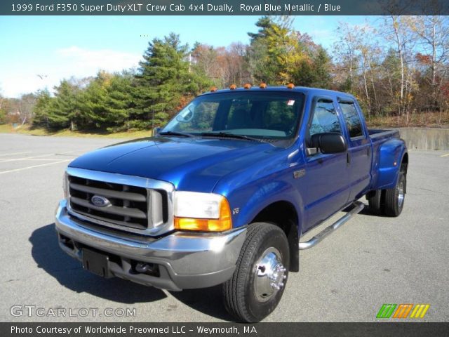 1999 Ford F350 Super Duty XLT Crew Cab 4x4 Dually in Royal Blue Metallic