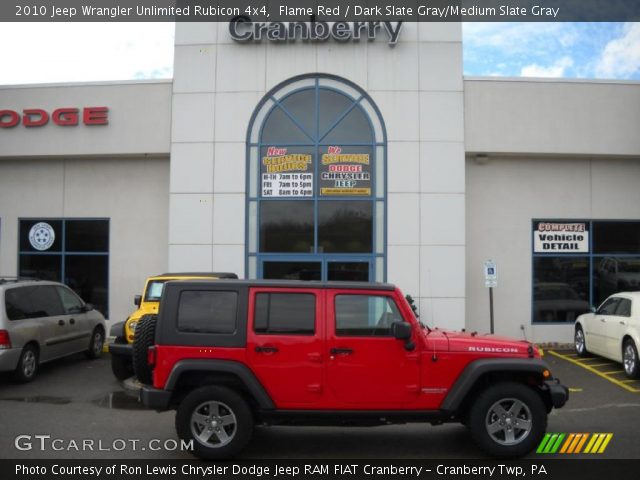 2010 Jeep Wrangler Unlimited Rubicon 4x4 in Flame Red