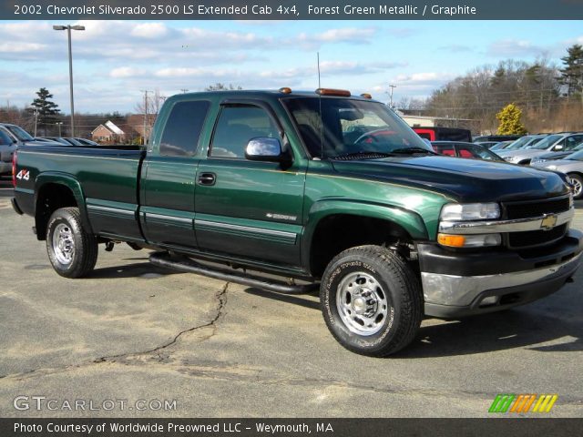 2002 Chevrolet Silverado 2500 LS Extended Cab 4x4 in Forest Green Metallic