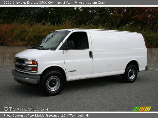 2001 Chevrolet Express 3500 Commercial Van in White