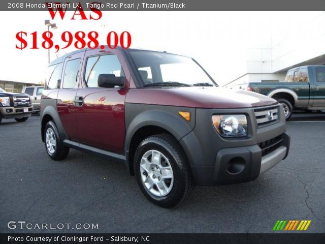 2008 Honda Element LX in Tango Red Pearl