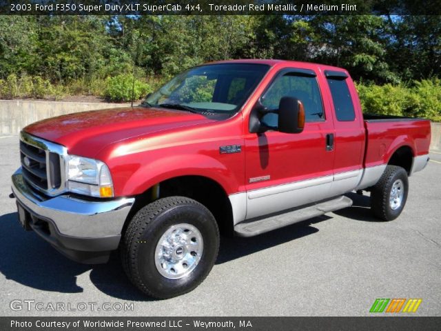 2003 Ford F350 Super Duty XLT SuperCab 4x4 in Toreador Red Metallic