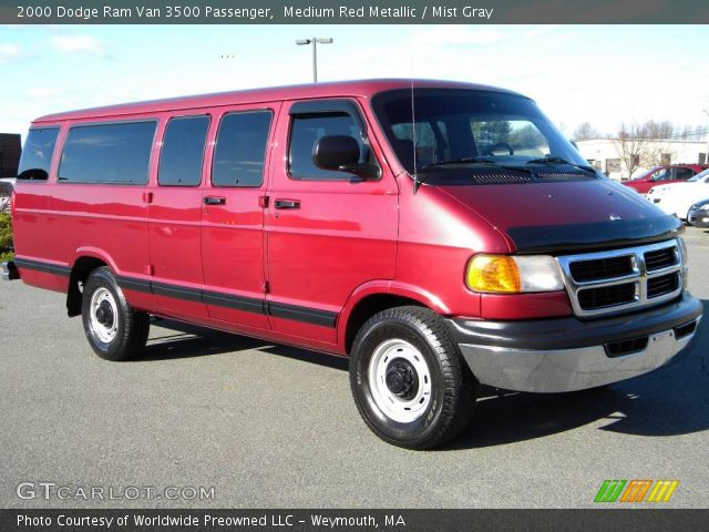 2000 Dodge Ram Van 3500 Passenger in Medium Red Metallic
