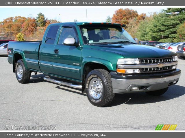 2000 Chevrolet Silverado 2500 LT Extended Cab 4x4 in Meadow Green Metallic