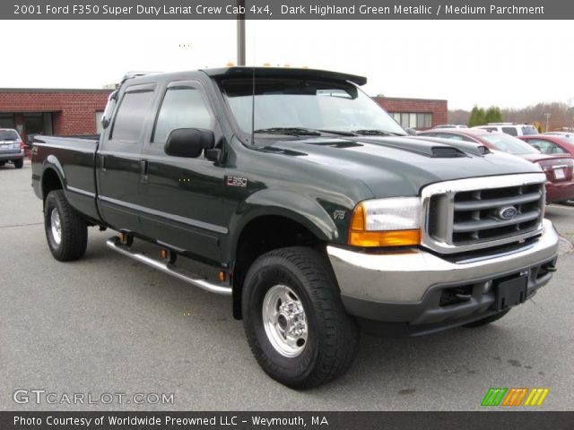 2001 Ford F350 Super Duty Lariat Crew Cab 4x4 in Dark Highland Green Metallic