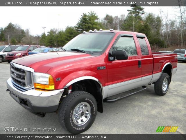 2001 Ford F350 Super Duty XLT SuperCab 4x4 in Toreador Red Metallic
