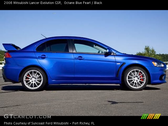 2008 Mitsubishi Lancer Evolution GSR in Octane Blue Pearl