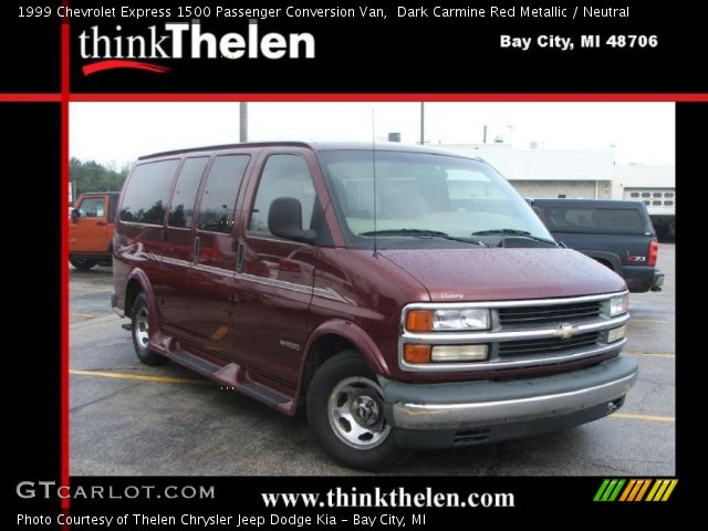 1999 Chevrolet Express 1500 Passenger Conversion Van in Dark Carmine Red Metallic