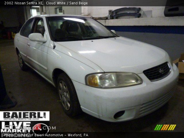 2002 Nissan Sentra XE in Cloud White