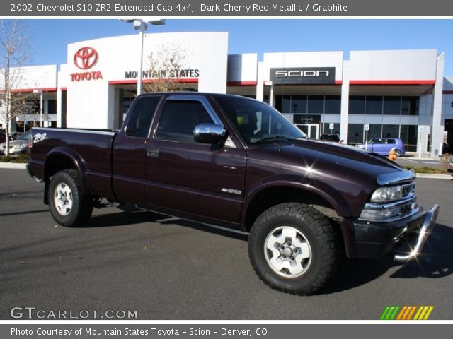 2002 Chevrolet S10 ZR2 Extended Cab 4x4 in Dark Cherry Red Metallic