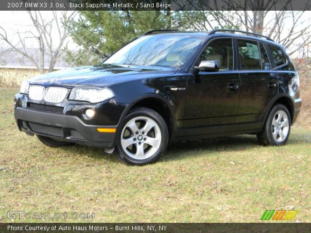2007 BMW X3 3.0si in Black Sapphire Metallic