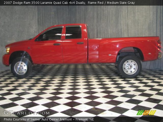 2007 Dodge Ram 3500 Laramie Quad Cab 4x4 Dually in Flame Red