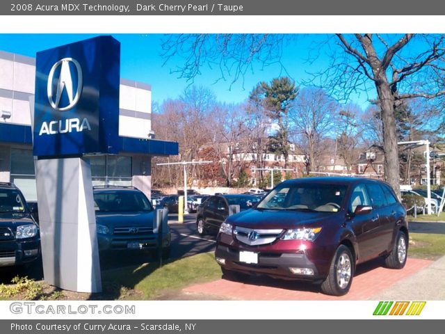 2008 Acura MDX Technology in Dark Cherry Pearl