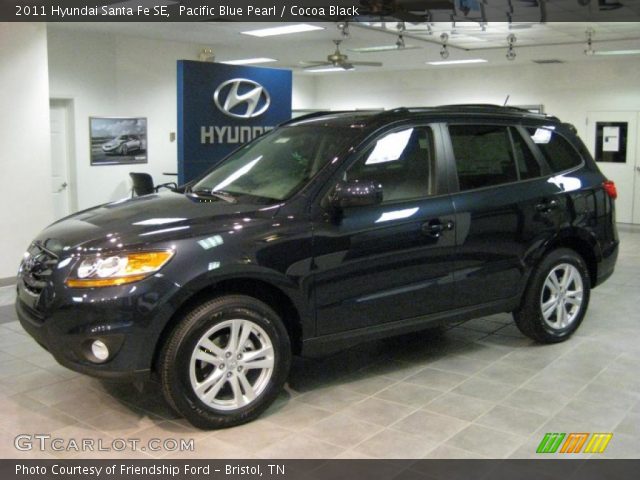 2011 Hyundai Santa Fe SE in Pacific Blue Pearl